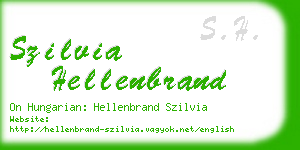 szilvia hellenbrand business card
